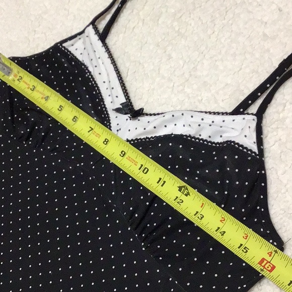 BLACK POLKADOT SPAGHETTI STRAP NIGHTY LG - Picture 7 of 8